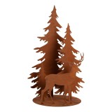 Cumpara ieftin Decoratiune Craciun Brazi cu Ren metal maro 30x25x50 cm
