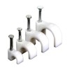 Set 400 cleme pentru cabluri, 4x10mm, metal, alb/argintiu
