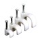 Set 400 cleme pentru cabluri, 4x10mm, metal, alb/argintiu
