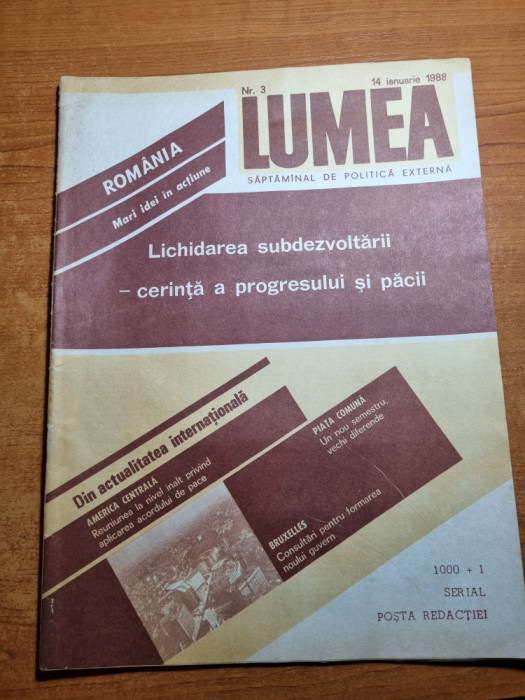 revista lumea 14 ianuarie 1988 - ziua de nastere a elenei ceausescu