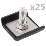 VidaXL Conector grilaj din plasă, antracit, 25 seturi