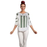 Bluza dama DEC alb/crem , marimea M