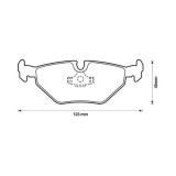 Set placute frana Punte Spate BMW Seria 3 1990-2000; E46 1998-2006; Z4; Rover/MG, 75 1999-2005; Rover/MG ZT, Saab 9-5, 1997-2010; Srline Polonia