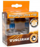 Set 2 Buc Bec Tungsram H4 Megalight Ultra +150 12V 60/55W P43T BL1414, General