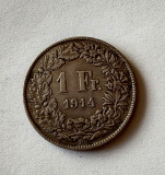 Elvetia - 1 Franc 1914, Europa, Argint