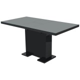 vidaXL Masă de sufragerie extensibilă, negru extralucios 243549