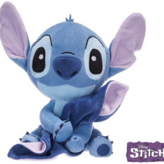 Jucarie de plus Baby Stitch cu paturica, Lilo & Stitch, Disney, 22 cm