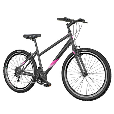 Bicicleta MTB 27.5 inch, cadru otel, 18 viteze Shimano, V-Brake, Explorer Classic, neagra foto