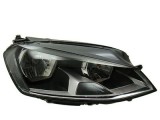 Far Vw Golf 7 (5k), 10.2012-, Electric, tip bec H15+H7, omologare ECE, cu motor, cu lumini de zi, 5G1941006; 5G1941030, Dreapta