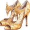 Sticker decorativ, Pantofi, Auriu, 66 cm, 8358ST-7