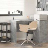 Birou Scriere Gri Beton vidaXL Lemn Compozit Compact 100x50 cm, Design Modern, Raft Depozitare, Birou/Calculator