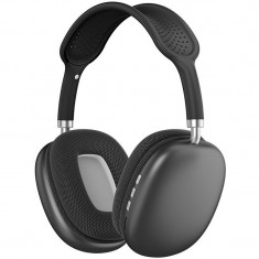 Casti over-ear wireless NYTRO P9, Bluetooth 5.0, Bass, 40mm, AUX, Radio FM, Black foto