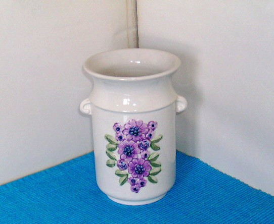 Vaza ceramica smaltuita, 100% hand made - semnata Rosa Ljung, DECO Helsingborg