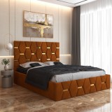 Pat Tapitat Bia Caramiziu Catifea Premium Disponibil acum