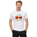 Tricou barbati alb - Bye Bye - L