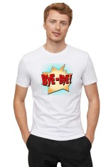 Tricou barbati alb - Bye Bye - 2XL