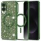 Husa premium Samsung Galaxy S25 Edge Techsuit Luxury Glitter MagSafe, verde