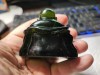 Buda vintage din sticla verde