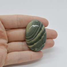 Cabochon jasp zebra verde 42x29x8mm c1