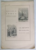 NICOLAE IORGA A S.E. BENITO MUSSOLINI (1936)