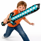 Cumpara ieftin Balon sabie gonflabil Minecraft, albastru, 65cm, ideal pentru petreceri aniversare, Halloween, Craciun