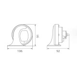 Claxon Electromagnetic, Tip Melc, 24V 3A Ton Jos 139030 60BK24.100.02K