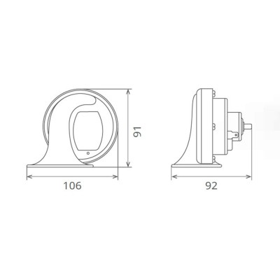 Claxon Electromagnetic, Tip Melc, 24V 3A Ton Jos 139030 60BK24.100.02K foto