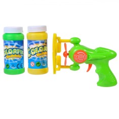Pistol Baloane de Săpun, Funny Bubble, Verde, Set 3 Bucăți, V&acirc;rstă 3+ Ani