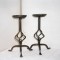Pereche sfesnice tripod din fier forjat, realizate manual, vopsite electrostatic