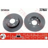 Disc frana Trw DF4034, parte montare : Punte fata