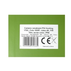Camera vanatoare PNI Hunting 170C, Foto 16MP, video 4K, PIR 15m, ecran color, IP66 foto