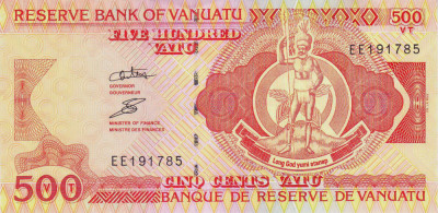 Bancnota Vanuatu 500 Vatu (2010) - P5c UNC foto