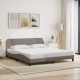 VidaXL Cadru de pat fără saltea, gri taupe, 180x200 cm, textil