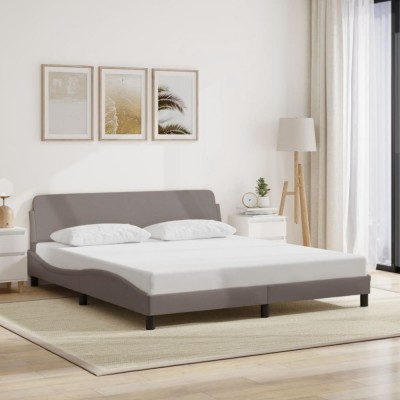 vidaXL Cadru de pat, Dover, gri taupe, 180x200 cm, textil 373229 foto