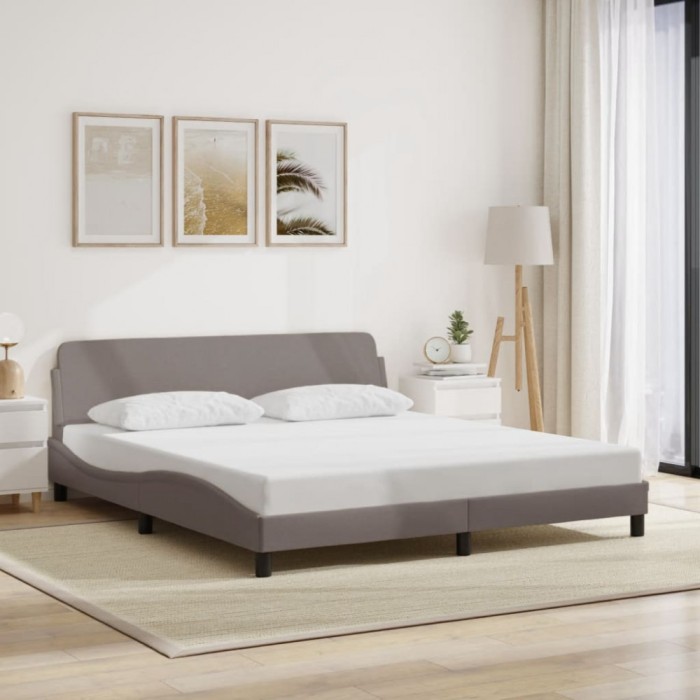 vidaXL Cadru de pat, Dover, gri taupe, 180x200 cm, textil 373229