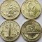 Set complet 4 monede 10 ruble 2025 Rusia, Cities of Labour Valour 5, unc