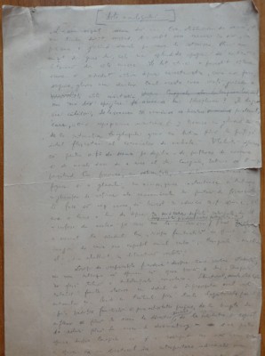 Manuscris Stefan Cazimir, Arta monologului, eseu, 6 pagini foto