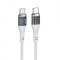 Cablu transfer date si incarcare Hoco U115 USB-C PD100W QC3.0 1m, Gri