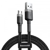 Cablu Date si Incarcare USB-A - microUSB Baseus Cafule, 18W, 0.5m, Gri CAMKLF-AG1