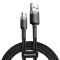 Cablu Date si Incarcare USB-A - microUSB Baseus Cafule, 18W, 0.5m, Gri CAMKLF-AG1