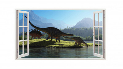 Sticker decorativ cu Dinozauri, 85 cm, 4358ST foto