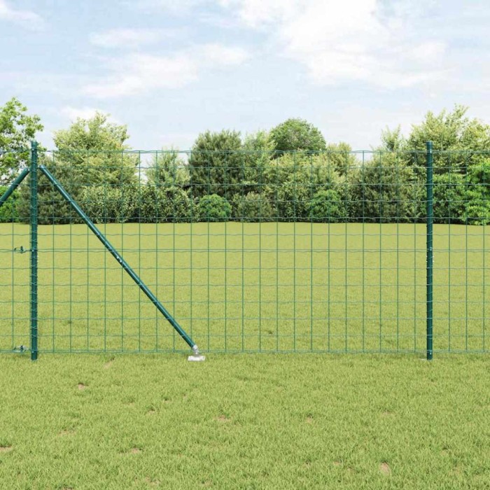 vidaXL &Icirc;ngrădire cu st&acirc;lpi Verde 1.2 x 25 m Oțel