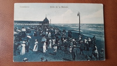 Carte postala, Constanta, Baile de la Mamaia, inceput de secol XX foto