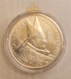 Vatican 500 Lire, Argint, in Folder, 1998 KM#292, John Paul II (Exposition of the Shroud)