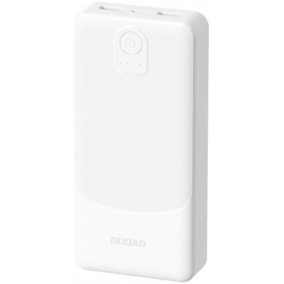 Baterie Externa Dudao K10, 10000mAh, 12W, 2 x USB-A, Alba foto