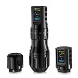 Aparat Tatuat Wireless INKONE Prick, Stroke Reglabil 2.4-4.2mm, Motor Coreless, 12000 RPM, Baterie 1600mAh, Aluminiu - Negru