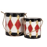 Set 2 Tobe decorative Craciun metal multicolor (2) &Oslash; 15x38 / &Oslash; 13x29 cm