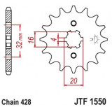 Pinion fata 15 dinti pas lant 428 - Betamotor 125 RR - Husqvarna 125 SM - Rieju 125 Marathon - Yamaha DT 80 LC - Crypton - YZF-R 125, Oem