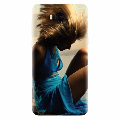 Husa silicon pentru Huawei Y5 2017, Girl In Blue Dress foto