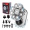 Aparat de ras electric, Set Multifunctional 6 in 1, 9 lame rotative, Cap detasabil magnetic, Impermeabil IPX6, Barbierit uscat si umed, Afisaj LED, In